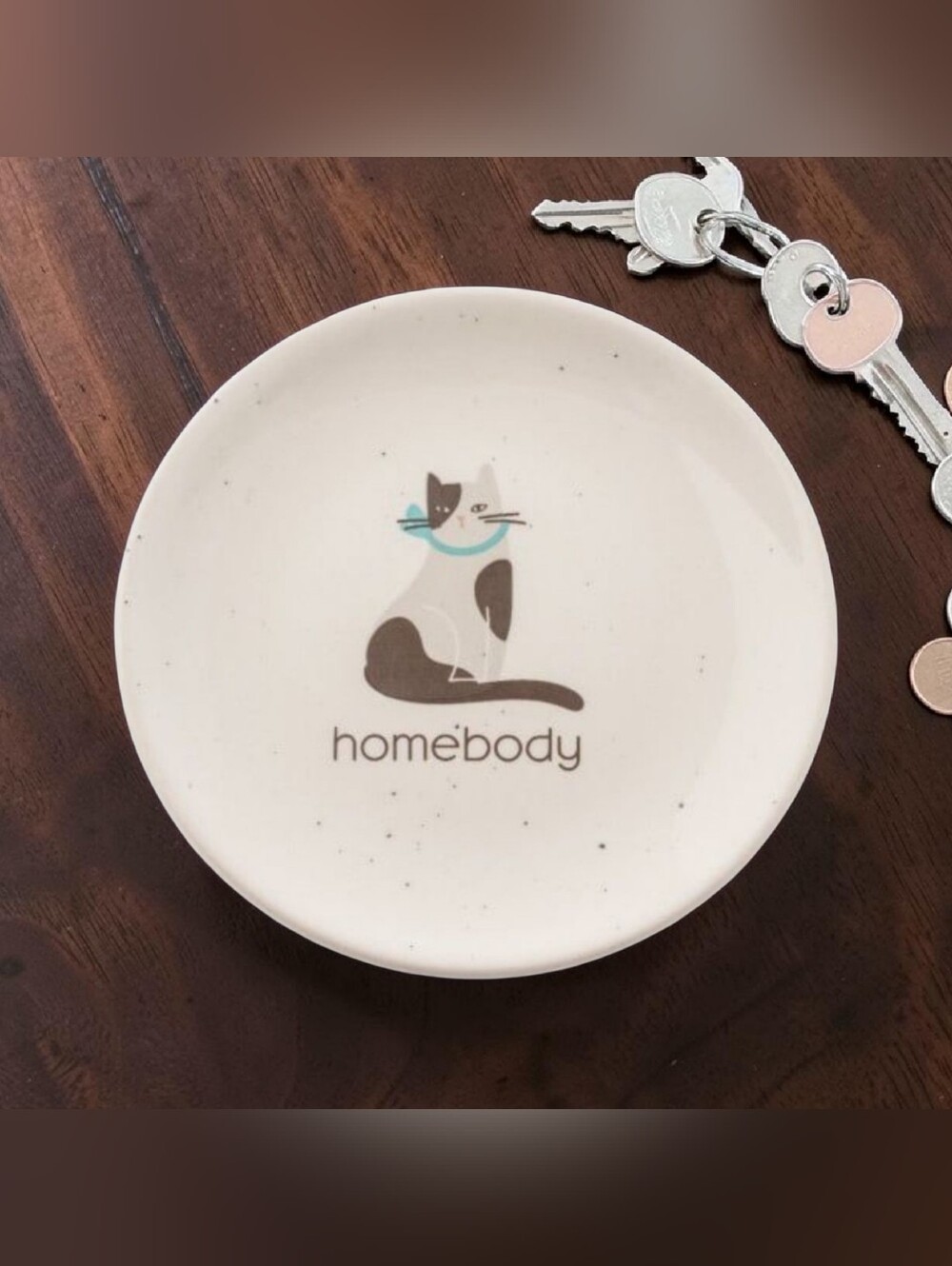 "Homebody" Kitty Cat Reese Ceramic Trinket Ceramic Dish Tray 😸 New In Box - Picture 6 of 10